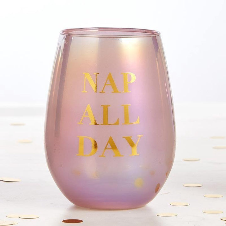 20Oz Wine Glass - Nap All Day - Sunshine and Grace Gifts