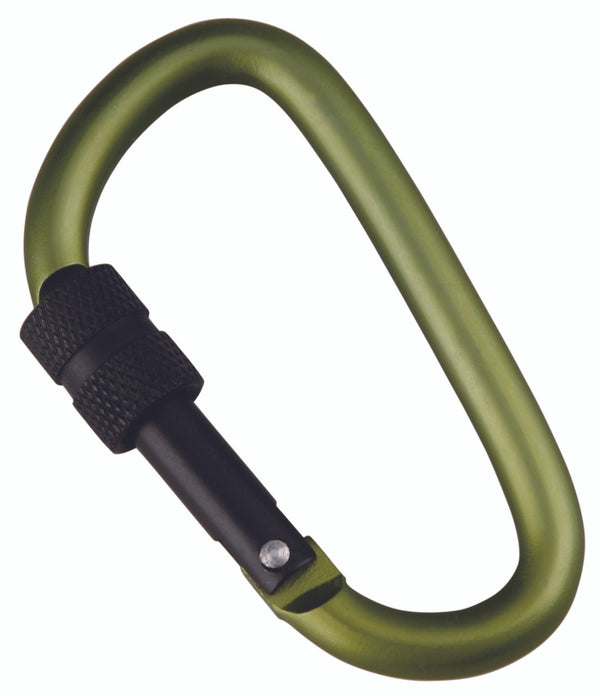 D-Shape Carabiner With Screw Lock