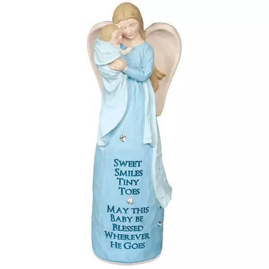 6" Blue New Baby Angel - Sunshine and Grace Gifts