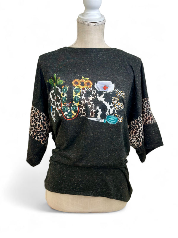 Nurse Cheetah Print T-Shirt