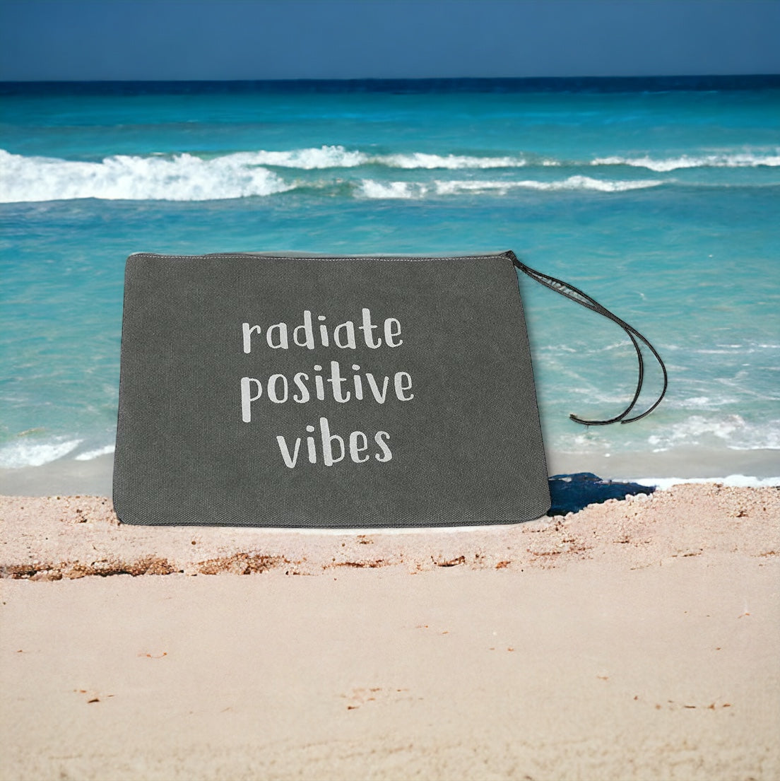 Radiate Positive Vibes Large Rectangle Pouch