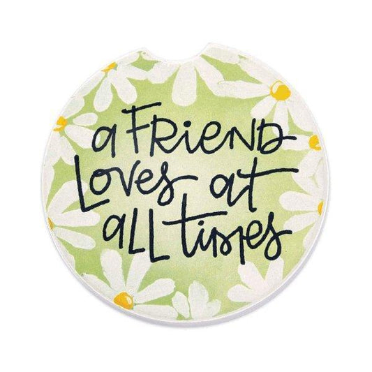 A Friend Loves At All Times Car Coaster - Sunshine and Grace Gifts