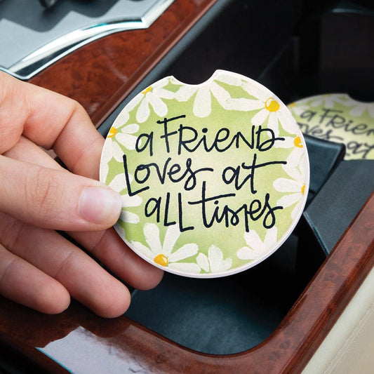 A Friend Loves At All Times Car Coaster - Sunshine and Grace Gifts