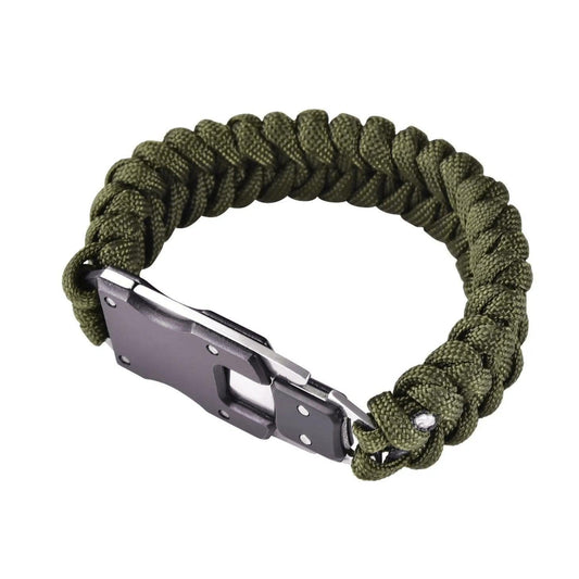 Army Green Paracord Survival Bracelet - Sunshine and Grace Gifts