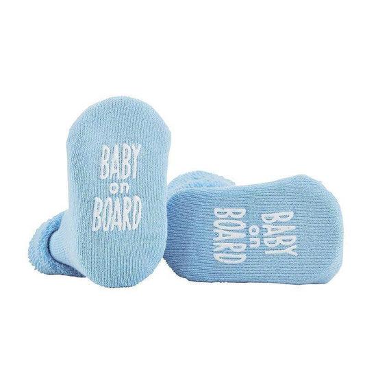Baby On Board Blue Socks - Sunshine and Grace Gifts