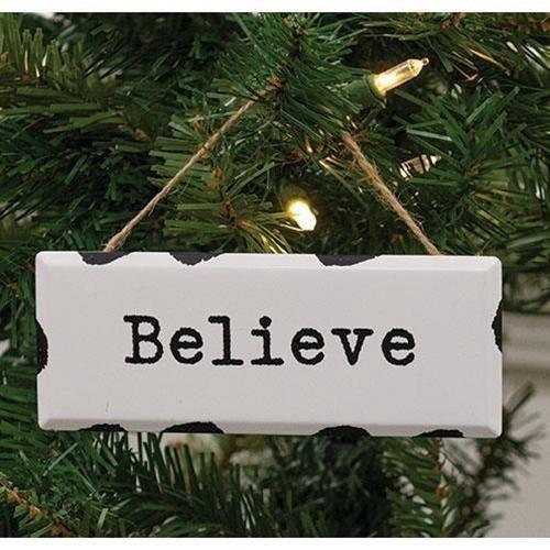 Believe Metal Ornament - Sunshine and Grace Gifts