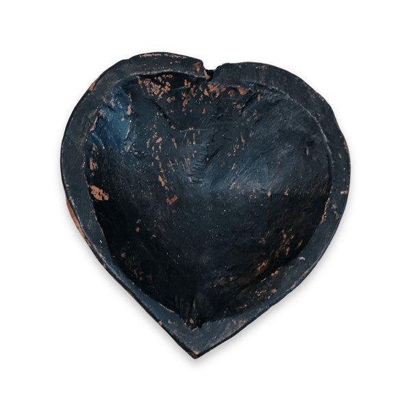 Black Wood Heart Bowl - Sunshine and Grace Gifts