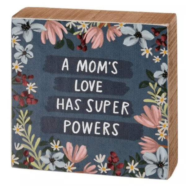 Block Sign - A Mom's Love - Sunshine and Grace Gifts