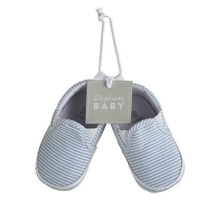 Blue Stripe Canvas Shoe 6-12Mo - Sunshine and Grace Gifts