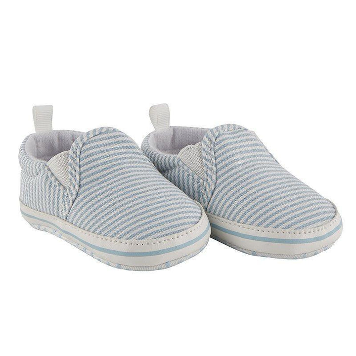 Blue Stripe Canvas Shoe 6-12Mo - Sunshine and Grace Gifts