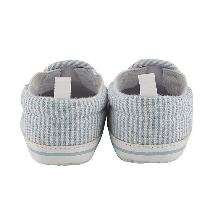 Blue Stripe Canvas Shoe 6-12Mo - Sunshine and Grace Gifts