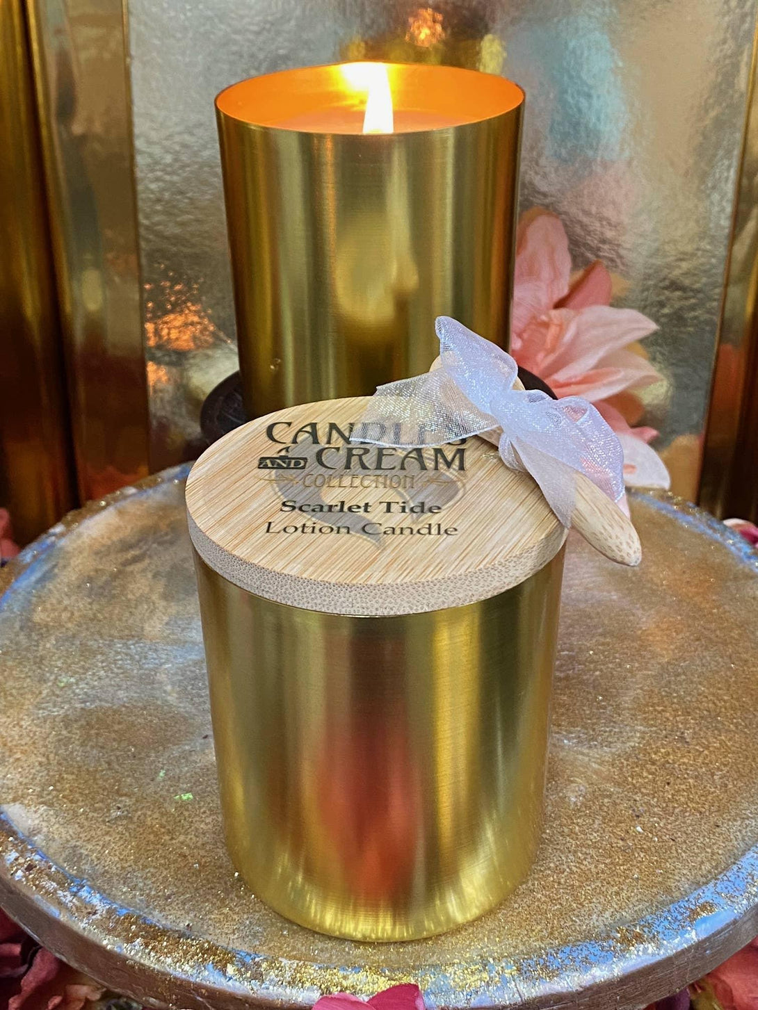 Bora Bora - Lotion Candle & Lotion Melt - 8oz Black Tin - Sunshine and Grace Gifts