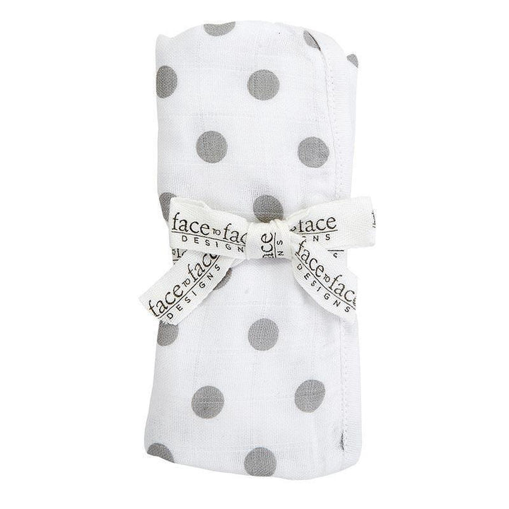 Burp Cloth Grey Dot - Sunshine and Grace Gifts