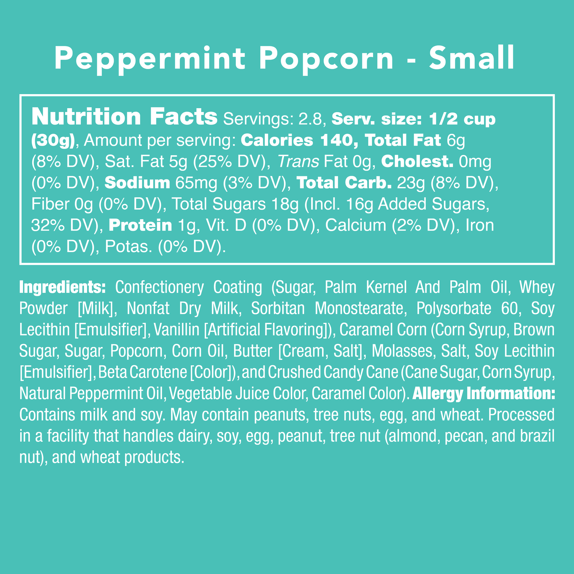 Candy Club Peppermint Popcorn - Sunshine and Grace Gifts