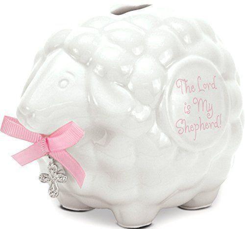 Ceramic Lamb Bank - Pink - Sunshine and Grace Gifts