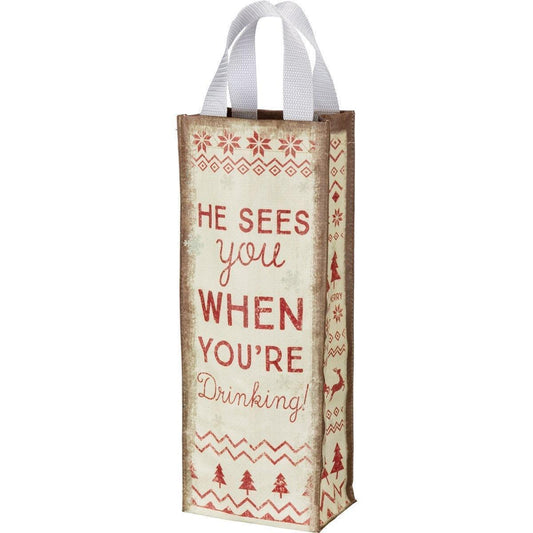 Christmas Wine Tote - Sunshine and Grace Gifts