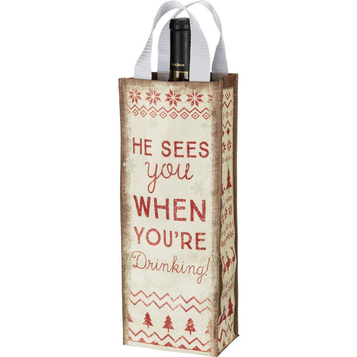 Christmas Wine Tote - Sunshine and Grace Gifts