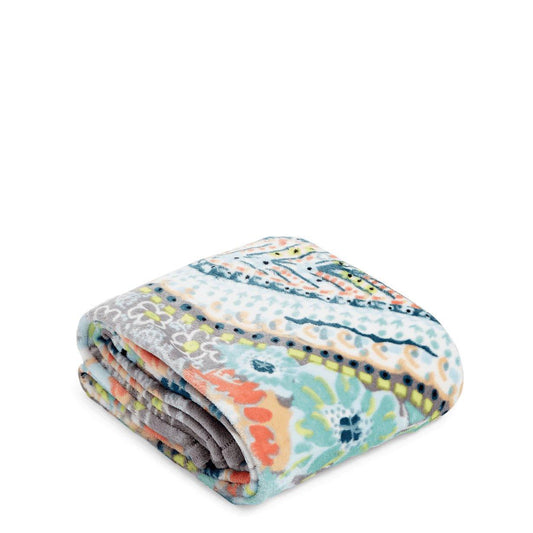 Citrus Paisley Plush Throw Blanket - Sunshine and Grace Gifts