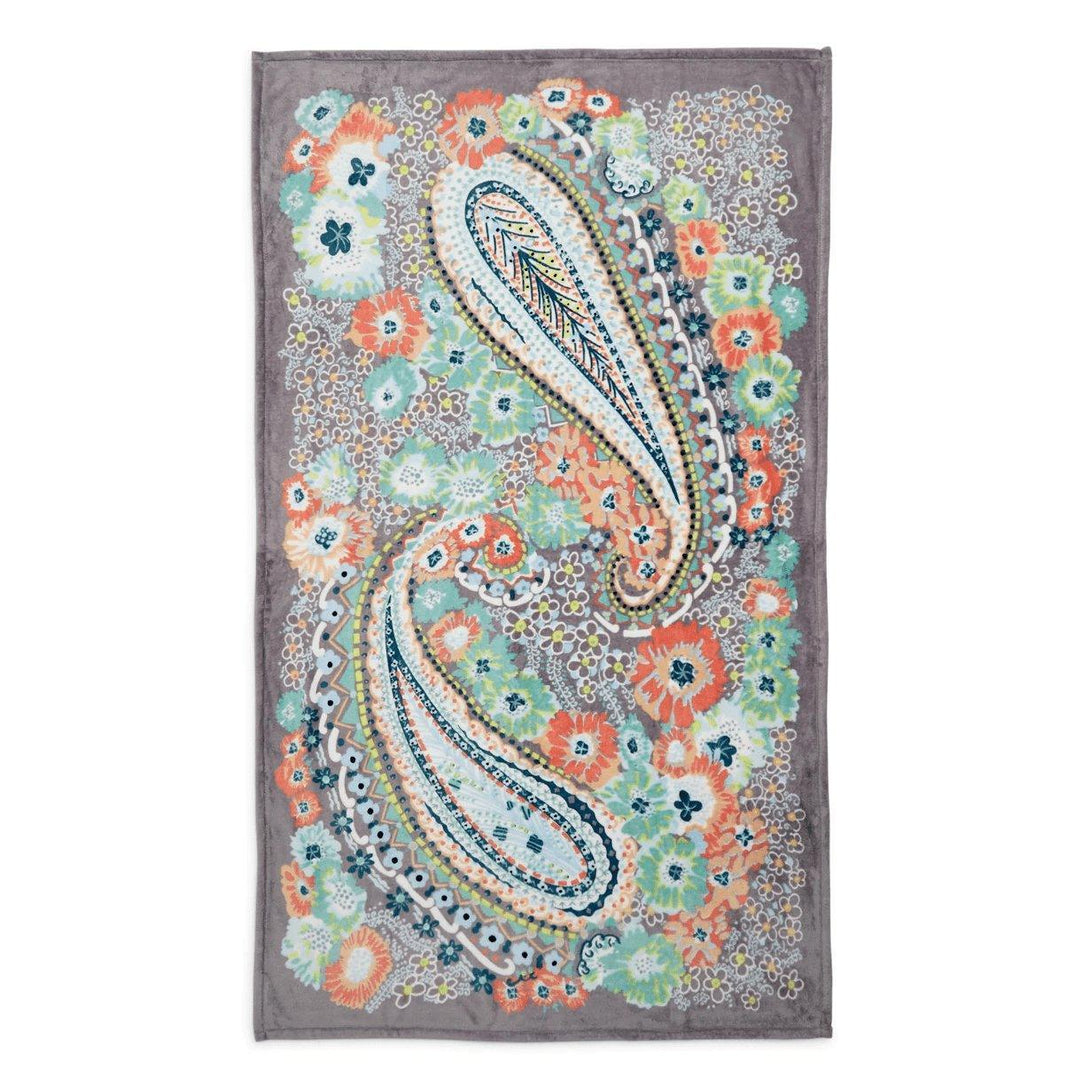 Citrus Paisley Plush Throw Blanket - Sunshine and Grace Gifts