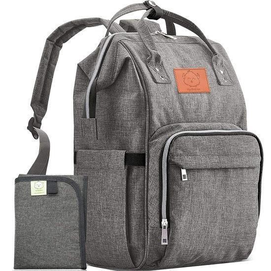 Classic Grey - Diaper Backpack - Sunshine and Grace Gifts