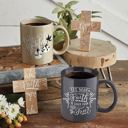 Faith Bigger Than Fear Mug - Sunshine and Grace Gifts