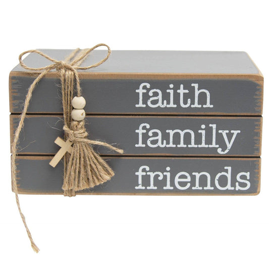 Faith Family Friends Book Stack - Sunshine and Grace Gifts