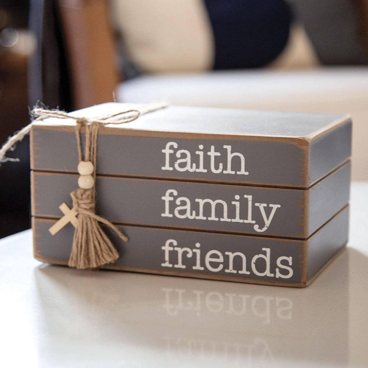 Faith Family Friends Book Stack - Sunshine and Grace Gifts