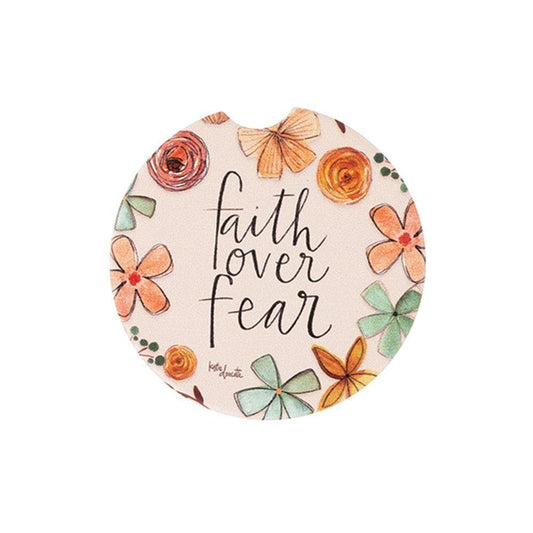 Faith Over Fear Car Coaster - Sunshine and Grace Gifts