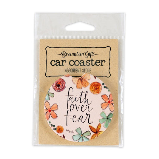 Faith Over Fear Car Coaster - Sunshine and Grace Gifts