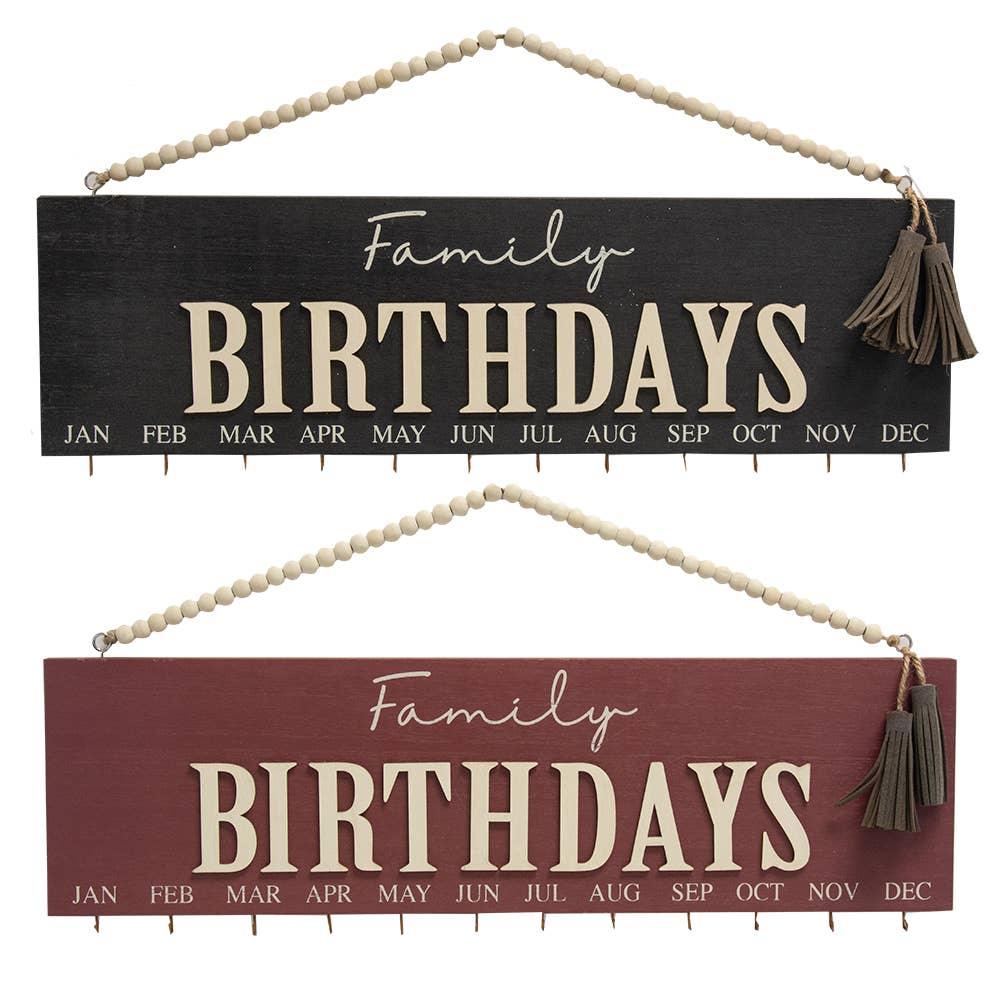 Family Birthdays Calendar, 2 Assorted - Sunshine and Grace Gifts