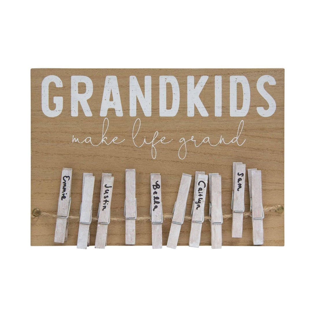 Grandkids Clothespin Sign - Sunshine and Grace Gifts