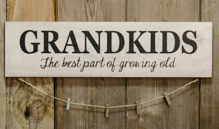 Grandkids Photo Holder W/Clothes Pins - Sunshine and Grace Gifts