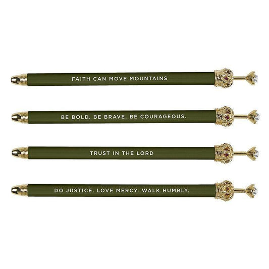 Green Crown Pen - Sunshine and Grace Gifts