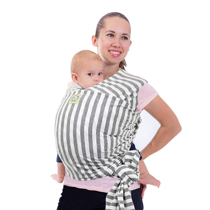 Grey Stripe - Baby Wrap Carrier - Sunshine and Grace Gifts