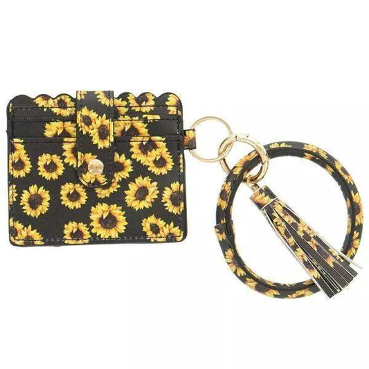 Id Wallet Wristlet-Sunflowers - Sunshine and Grace Gifts