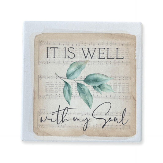 It Is Well - Stone Coaster - Sunshine and Grace Gifts