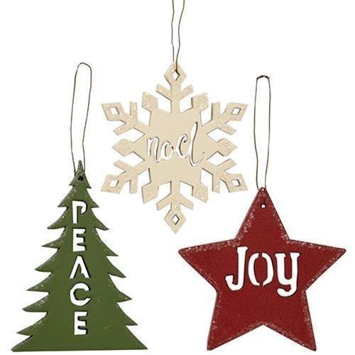 Joy Peace Noel Ornament - Sunshine and Grace Gifts