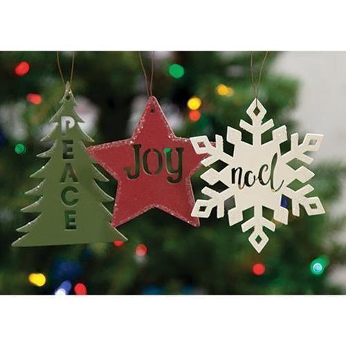 Joy Peace Noel Ornament - Sunshine and Grace Gifts