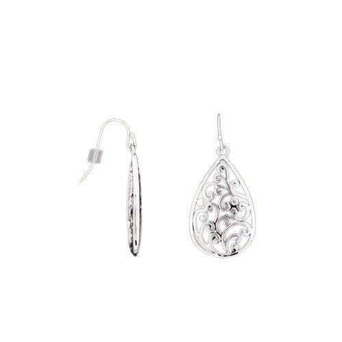 Julia Harper Silver Teardrop Lace Ox Earrings - Sunshine and Grace Gifts