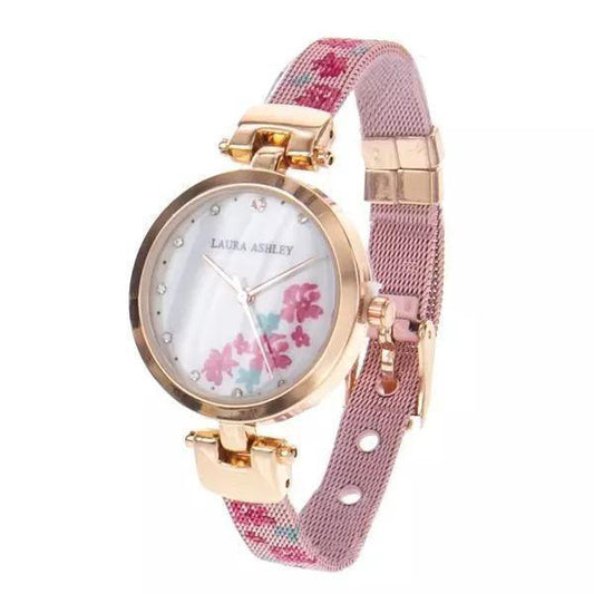 Laura Ashley - Rose Gold Floral Watch - Sunshine and Grace Gifts