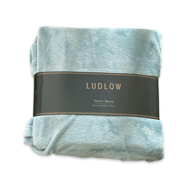 Light Blue Velvet Throw - Sunshine and Grace Gifts