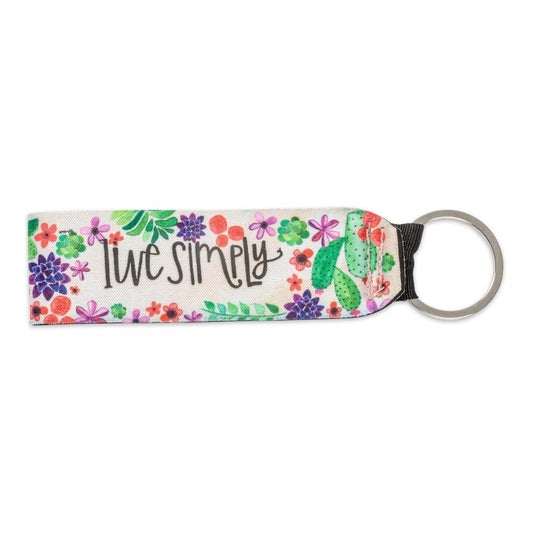 Live Simply Wristlet Keychain - Sunshine and Grace Gifts