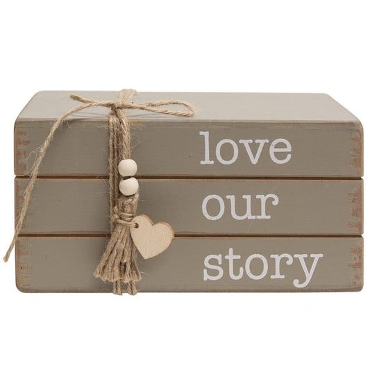 Love Our Story Book Stack - Sunshine and Grace Gifts