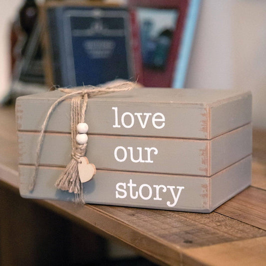 Love Our Story Book Stack - Sunshine and Grace Gifts