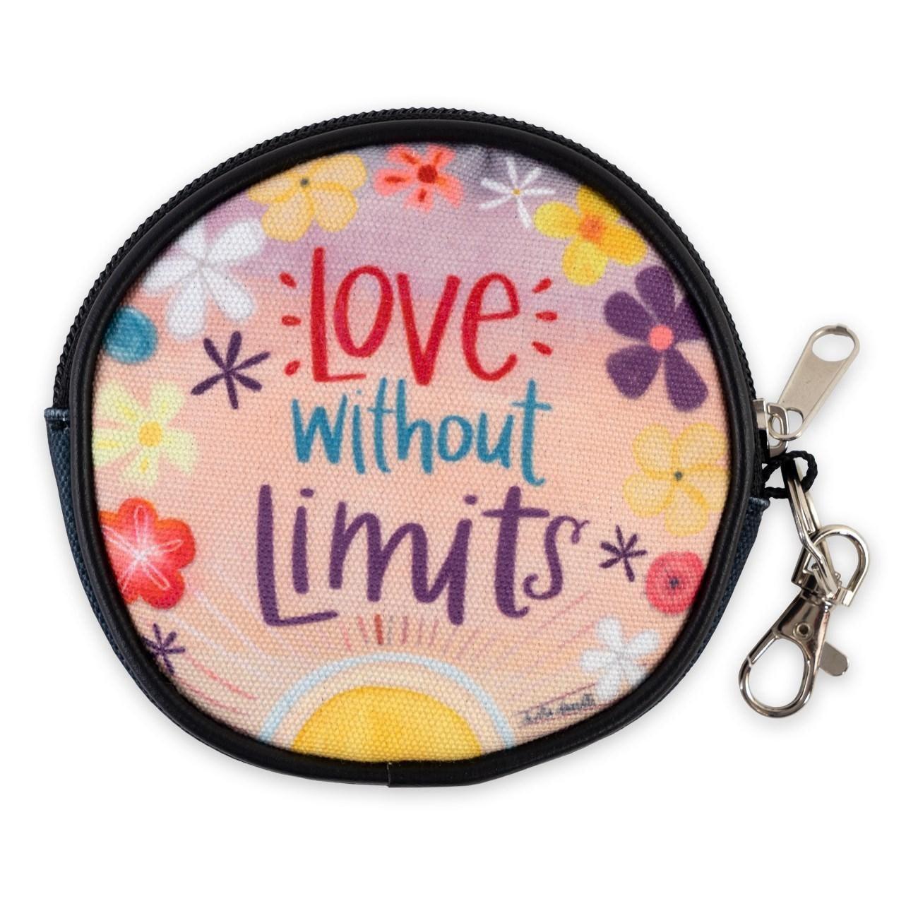 Love Without Limits Round Zippered Purse - Sunshine and Grace Gifts