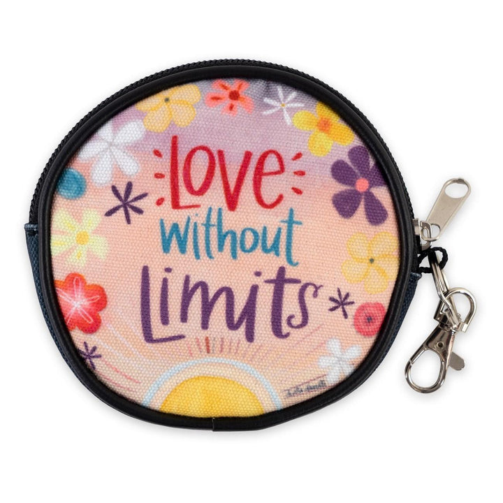 Love Without Limits Round Zippered Purse - Sunshine and Grace Gifts