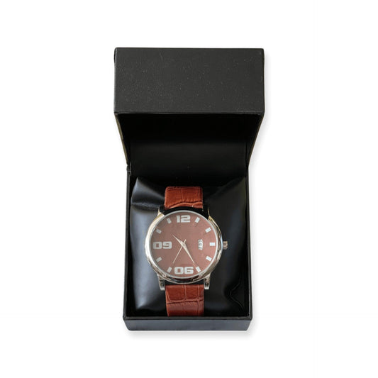 Men's Brown Strap Band Watch - Sunshine and Grace Gifts