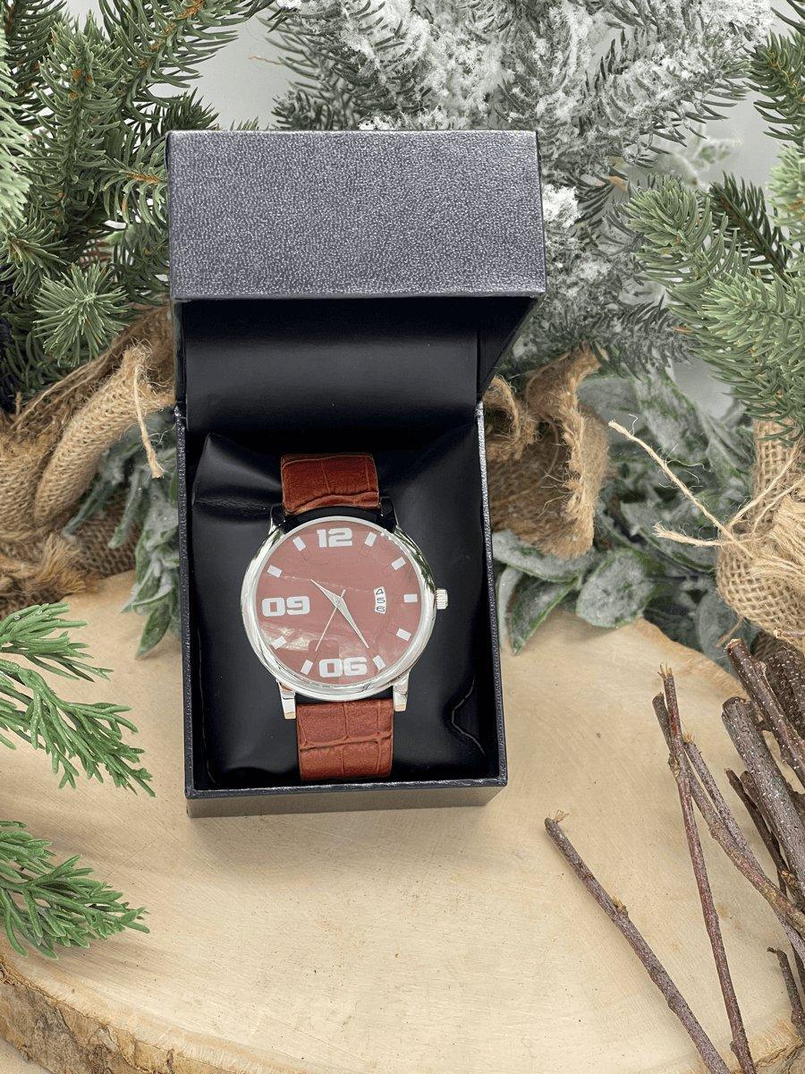 Men's Brown Strap Band Watch - Sunshine and Grace Gifts