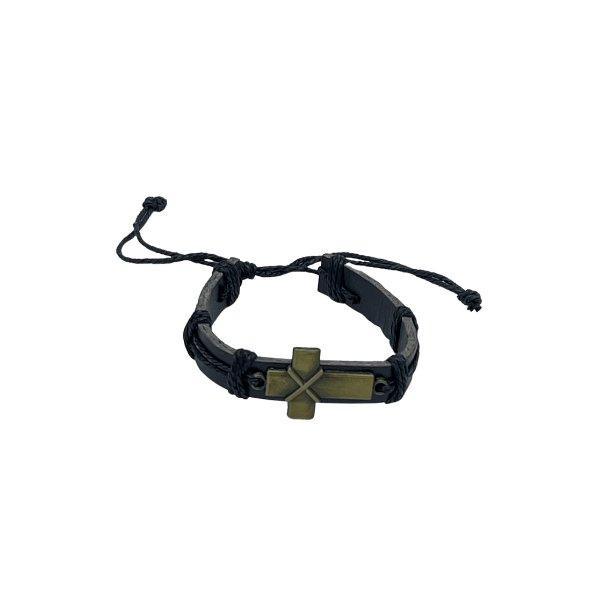 Mens Brass Cross Bracelet - Sunshine and Grace Gifts