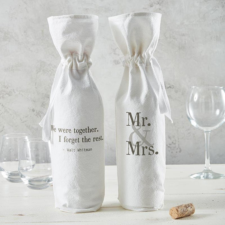 Mr. & Mrs. - Cotton Wine Bag - Sunshine and Grace Gifts